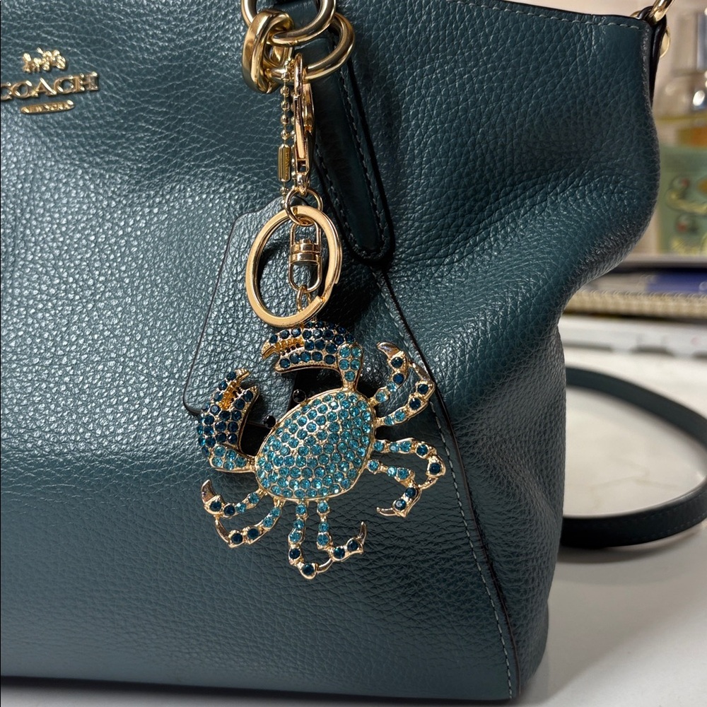 Bag Charm/Key Ring aqua crab